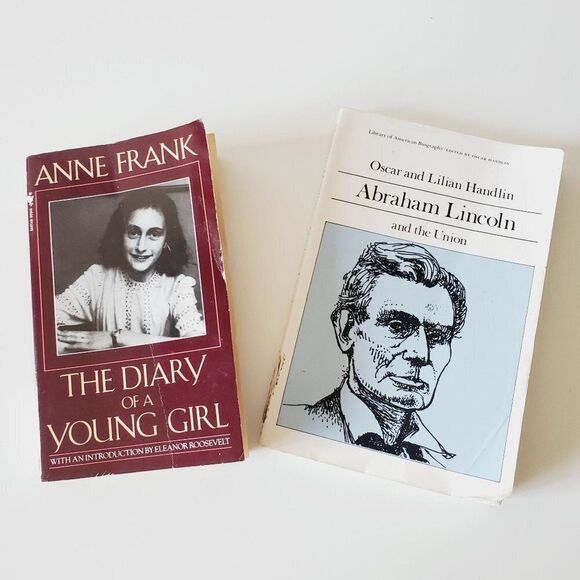 Vintage Bundle Anne Frank The Diary  Abraham Lincoln Biography Book - Picture 11 of 11